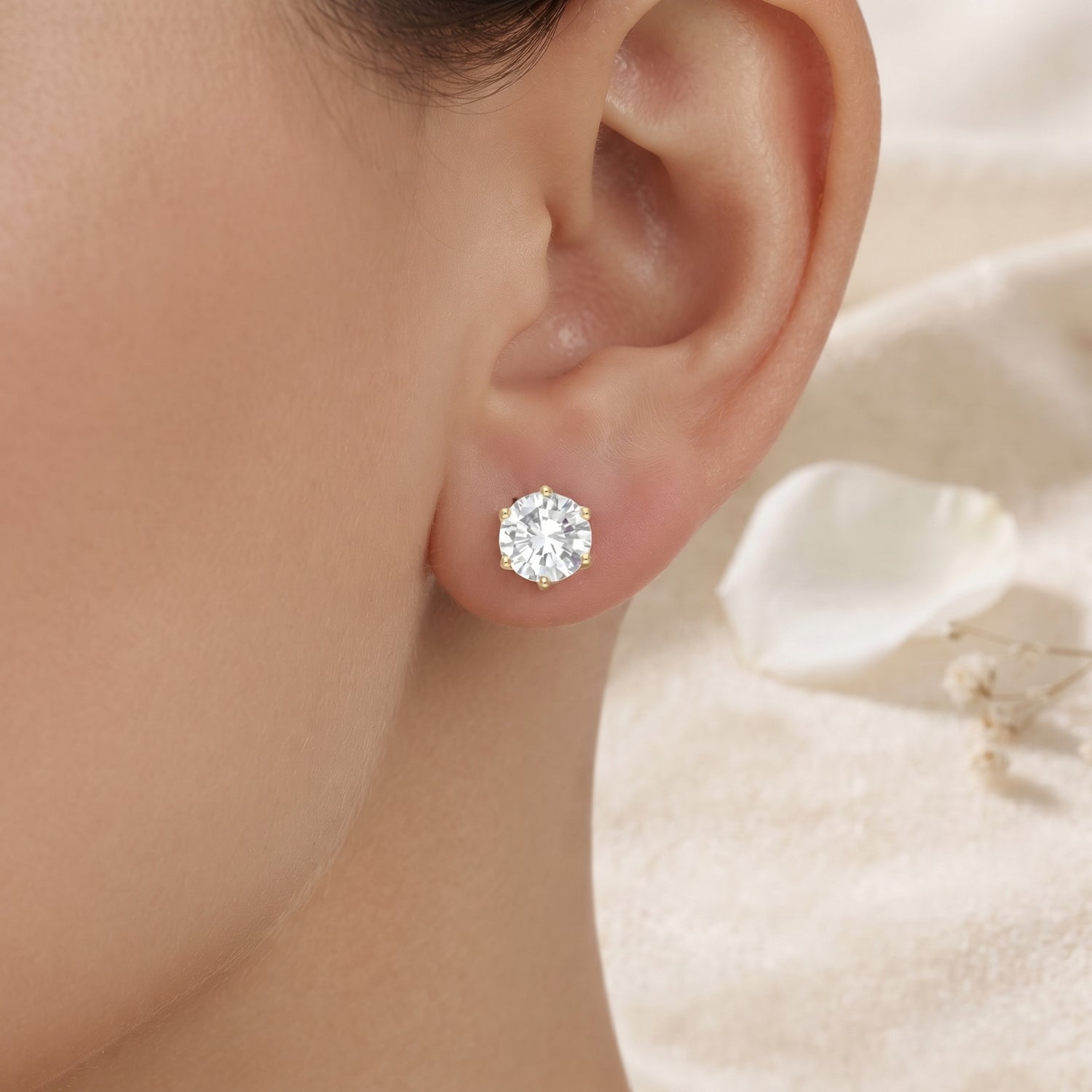 Timeless Ray Solitaire Lab Grown Diamond Earrings