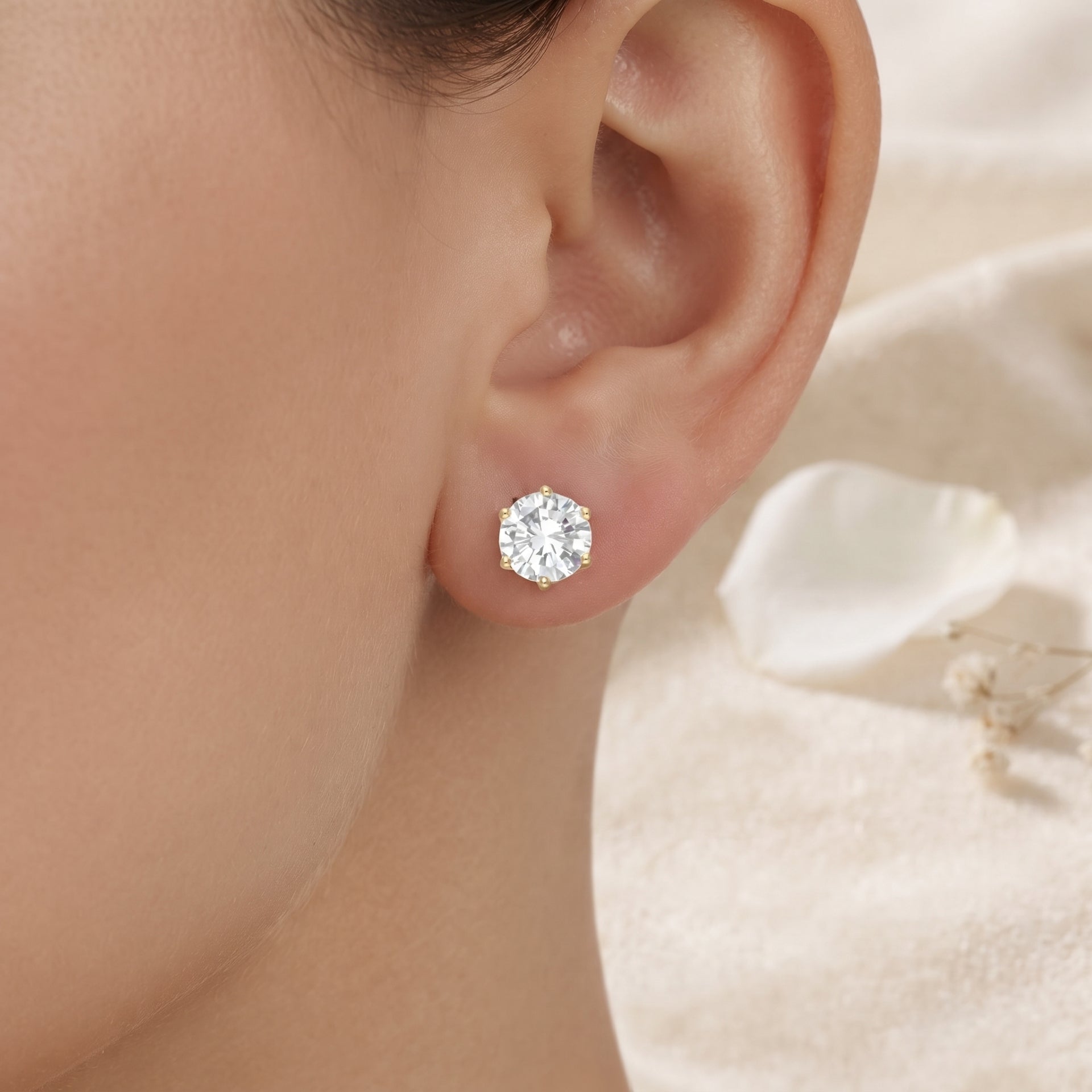 Timeless Ray Solitaire Lab Grown Diamond Earrings