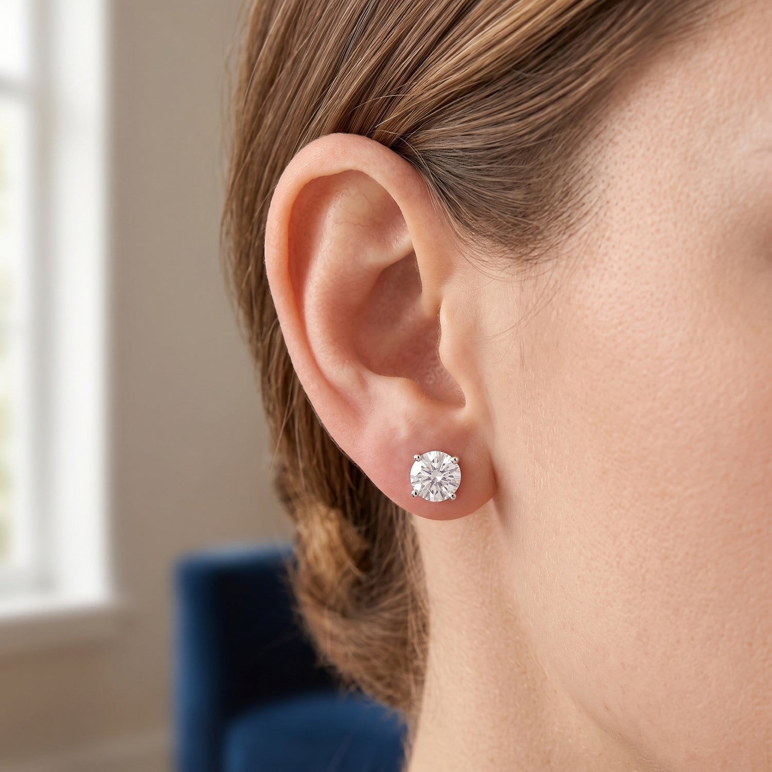 Sparkling Grace Solitaire Lab Grown Diamond Earrings