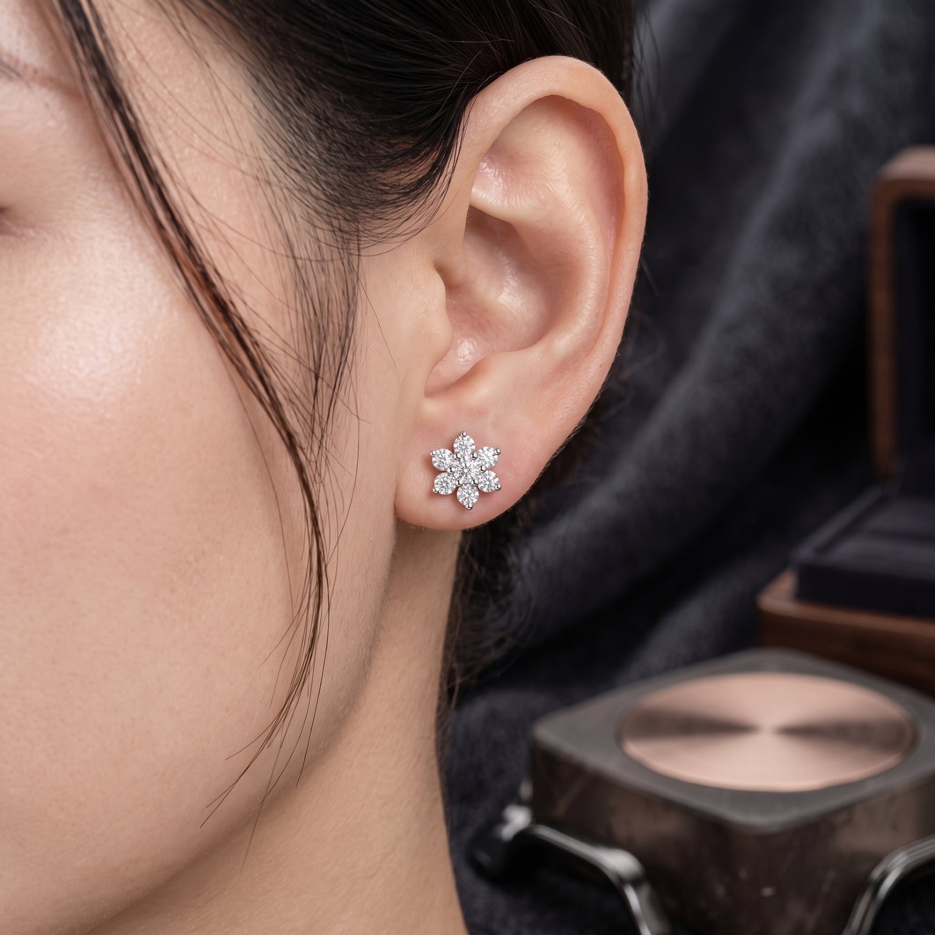 Frosted Prime Lab Grown Diamond Earrings