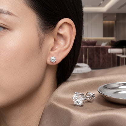 Heritage Solitaire Lab Grown Diamond Earrings