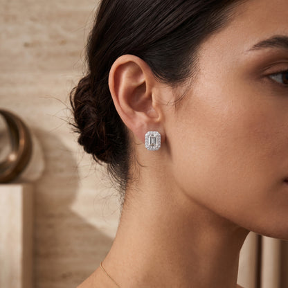 Imperial Embers Solitaire Lab Grown Diamond Earrings