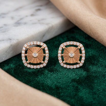 Zaria Luxe Gold Plated Lab Grown Diamond Earrings