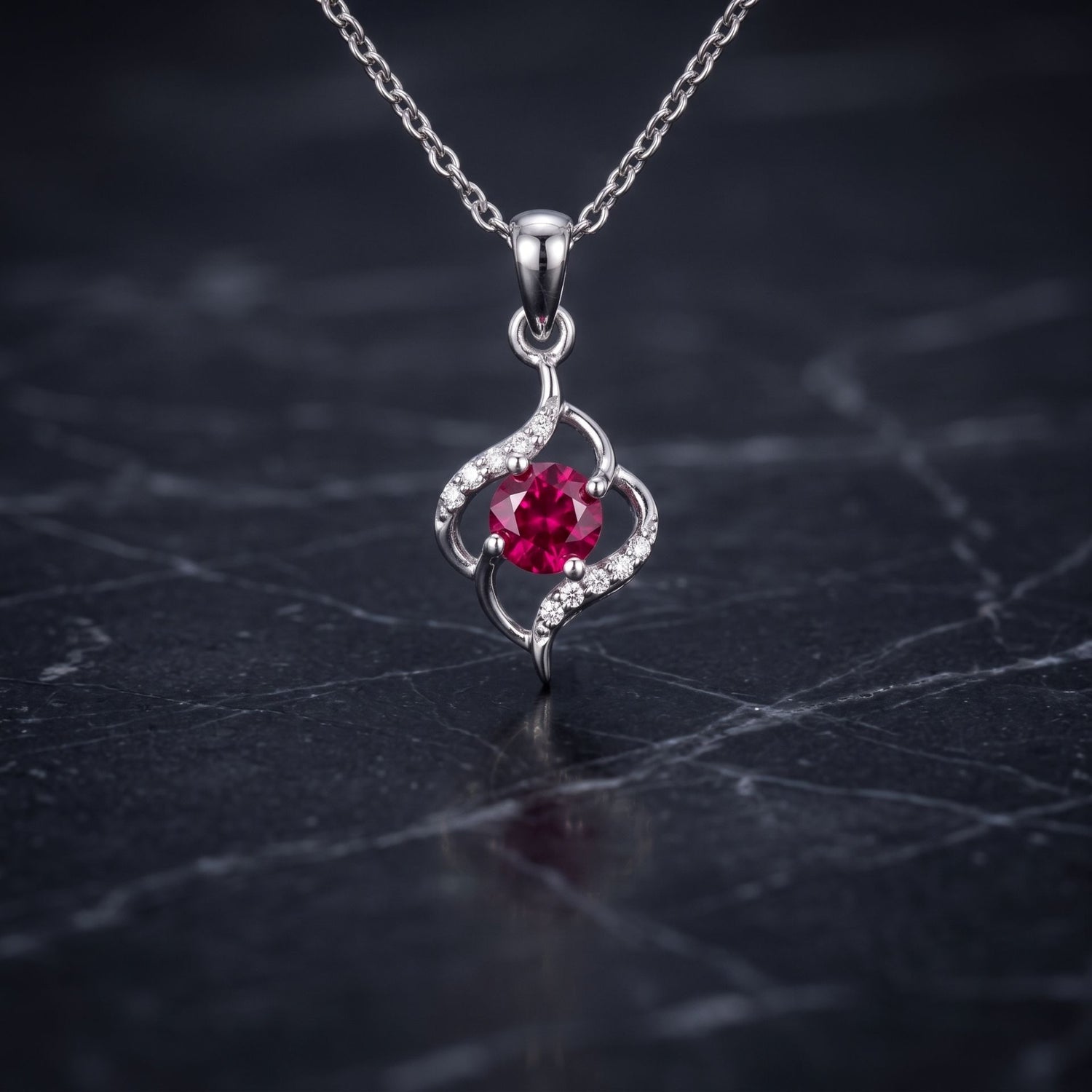 Centricity Platinum Plated Lab Grown Diamond Pendant