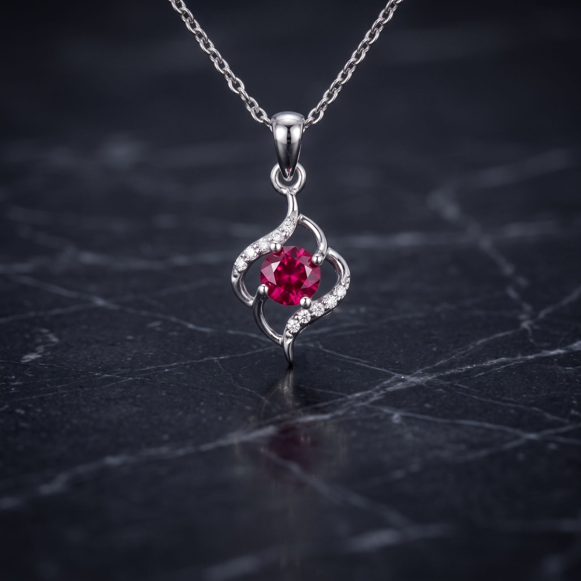 Centricity Platinum Plated Lab Grown Diamond Pendant
