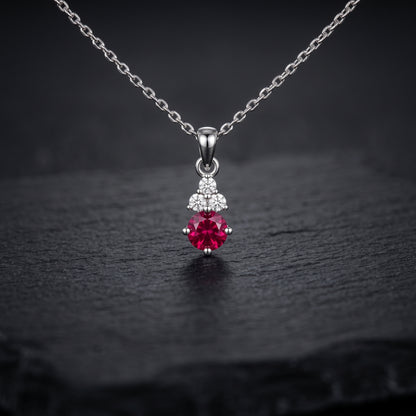 Dew Pearl Platinum Plated Lab Grown Diamond Pendant