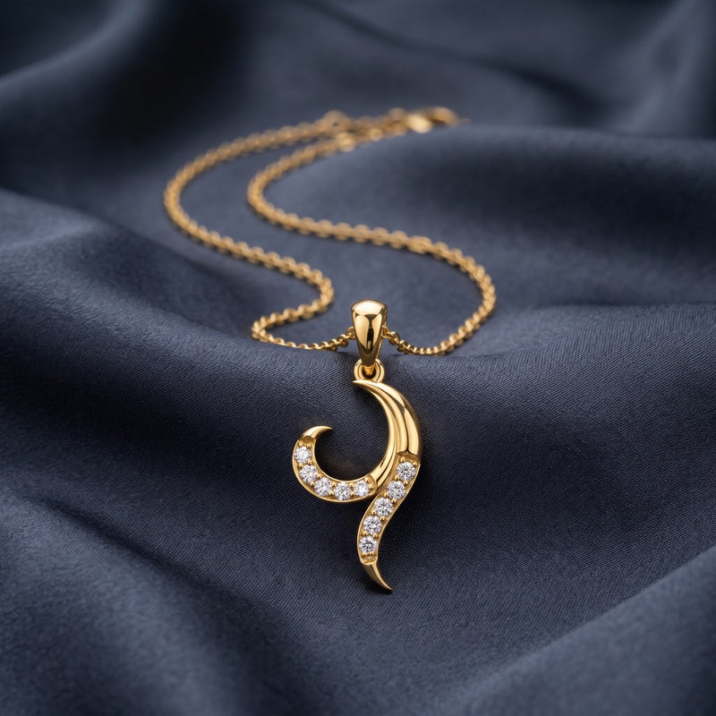 Surge-Helix Gold Plated Lab Grown Diamond Pendant