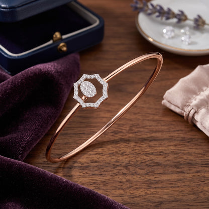 Octagon Aura Lab Grown Diamond Bangle