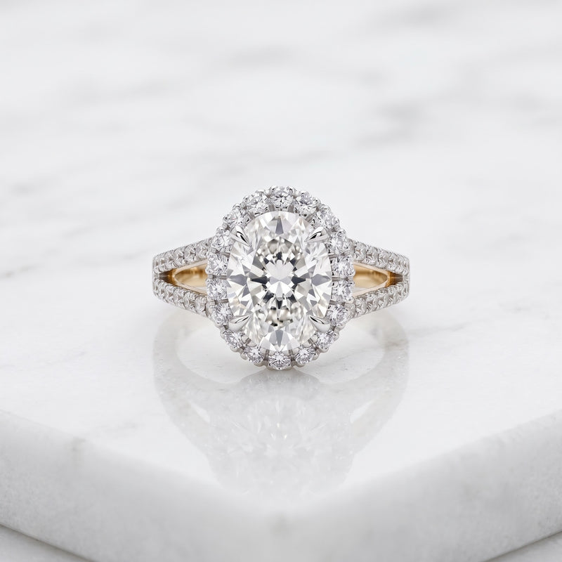 Devotion Halo Solitaire Lab Grown Diamond Ring