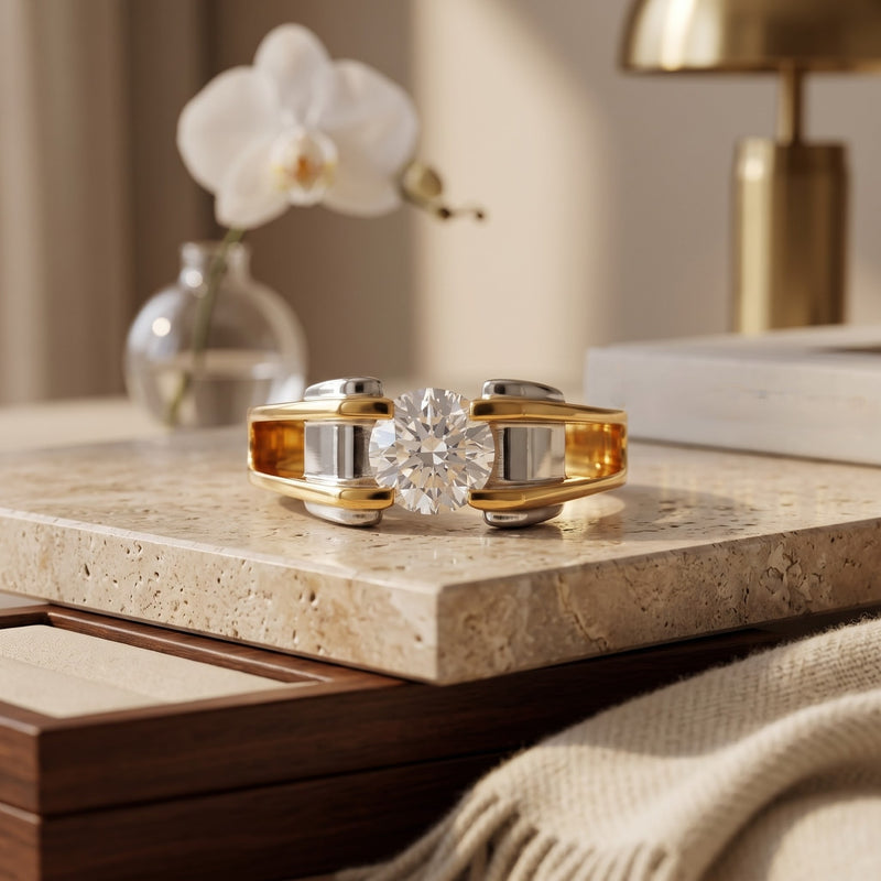 Liora Axis Solitaire Lab Grown Diamond Ring