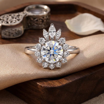 Rhapsody Crest Solitaire Lab Grown Diamond Ring