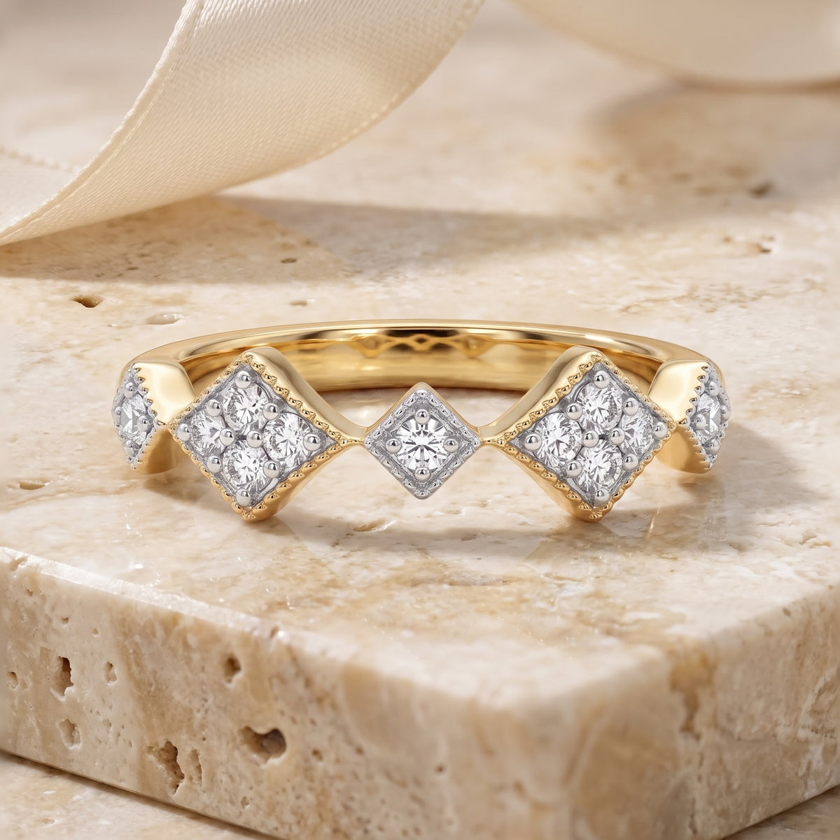 Solenne Rosette Lab Grown Diamond Ring