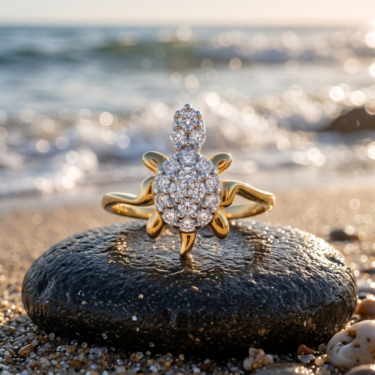 Calista Turtle Lab Grown Diamond Ring