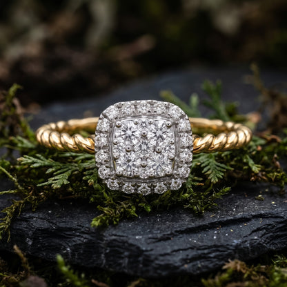 Aurevia Twist Crown Lab Grown Diamond Ring