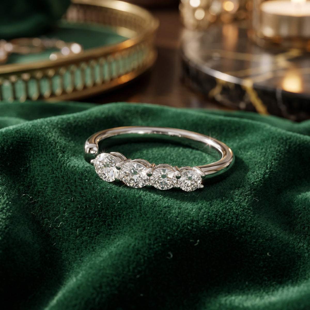 Aurevia Quadra Glow Lab Grown Diamond Ring