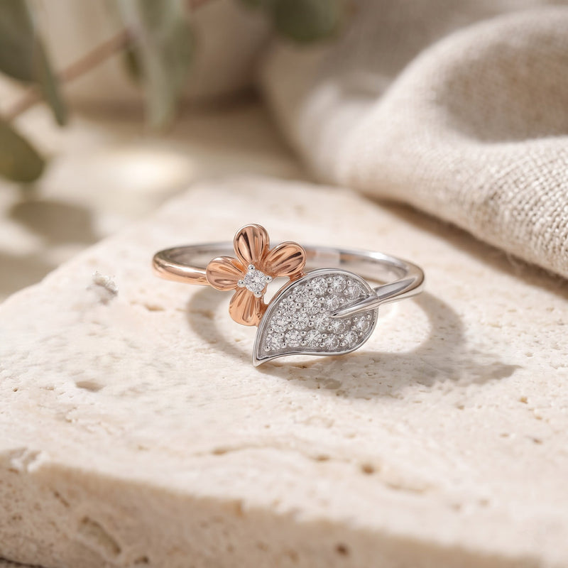 Elara Blooming Leaf Lab Grown Diamond Ring