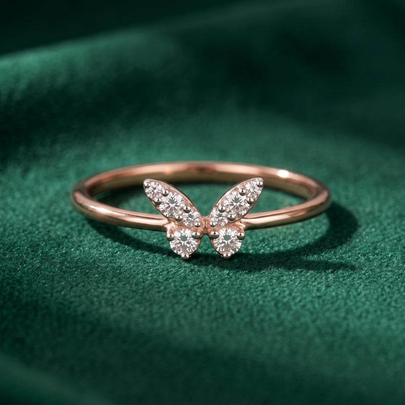 Winged Flutter Bloom Lab Grown Diamond Ring