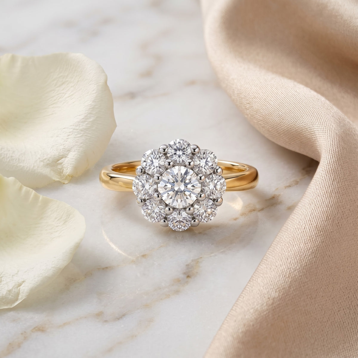 Veyra Floral Lab Grown Diamond Ring