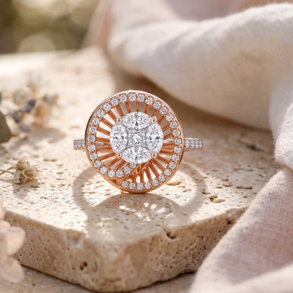 Aurevia Floral Lab Grown Diamond Ring