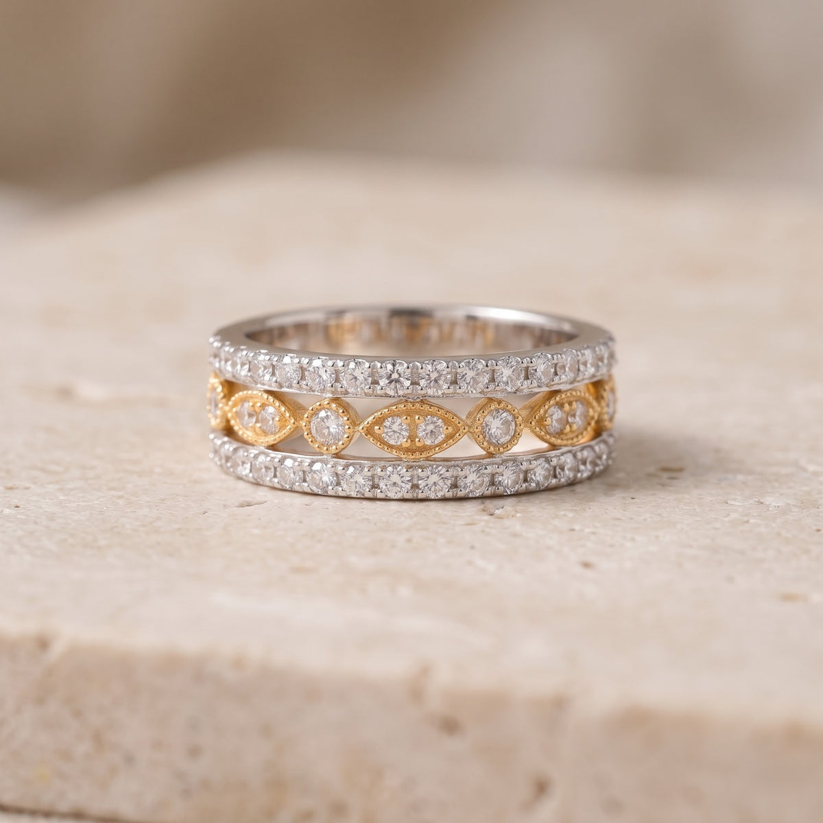 Zarevia Ornate Lab Grown Diamond Ring