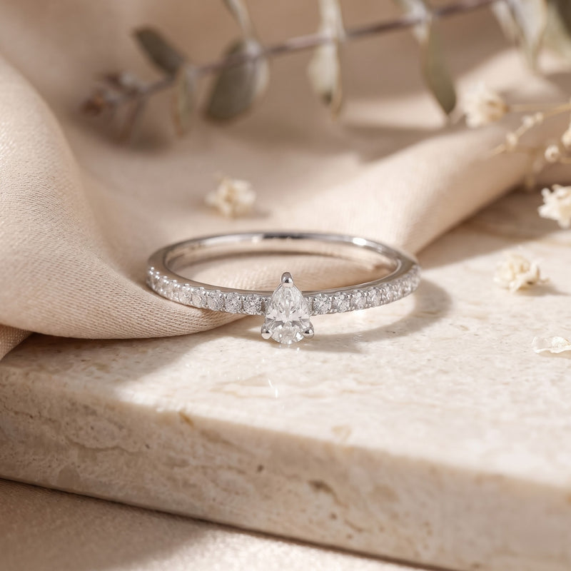 Velisse Pear Lab Grown Diamond Ring