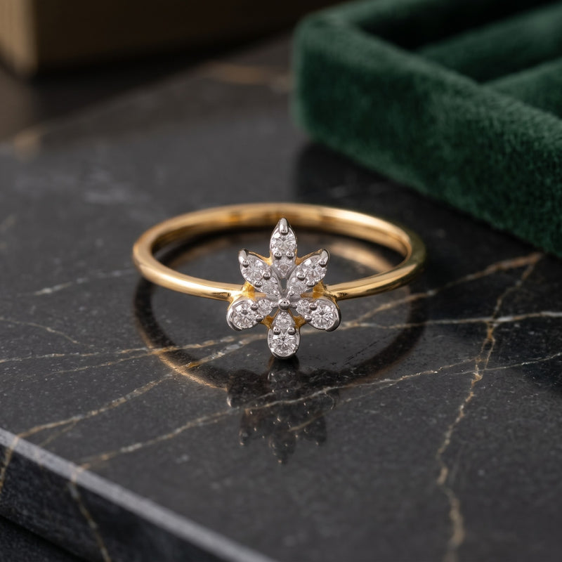 Leaflet Bloom Lab Grown Diamond Ring