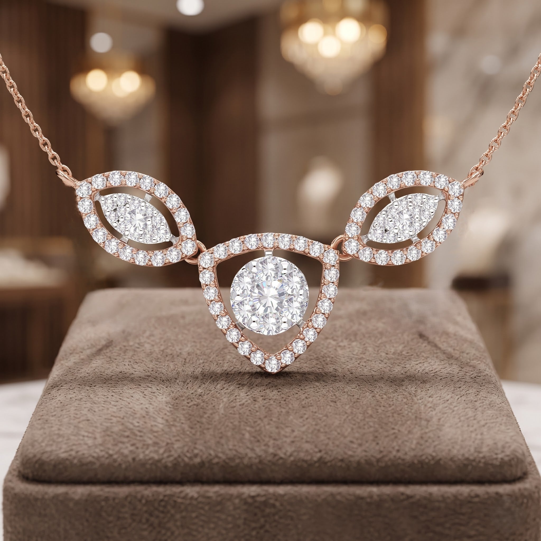 Mystic Triad Lab Grown Diamond Pendant