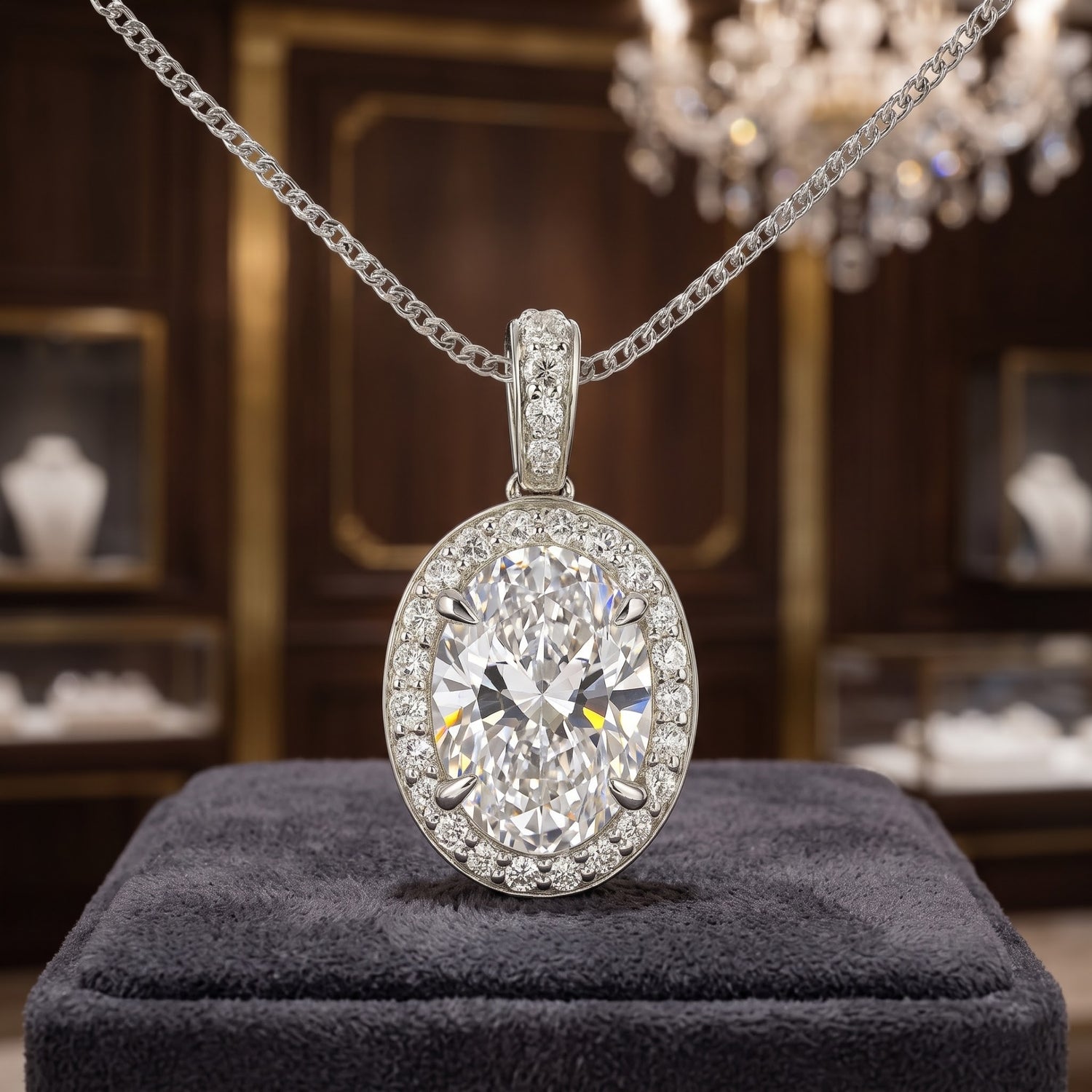 Nimbus Light Solitaire Lab Grown Diamond Pendant