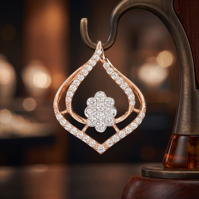 Shimmering Shrine Petal Lab Grown Diamond Pendant