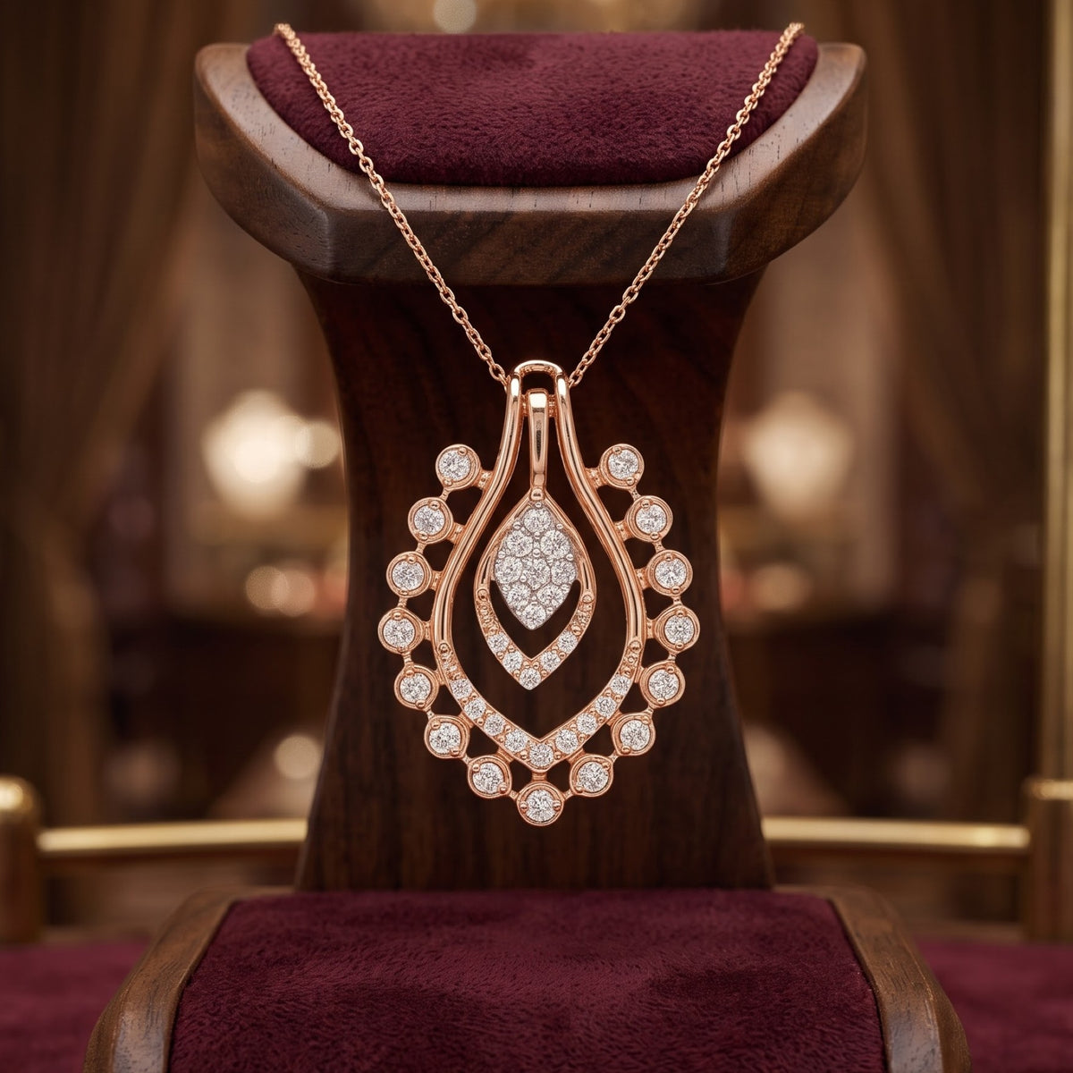 Twilight Tear Aura Lab Grown Diamond Pendant