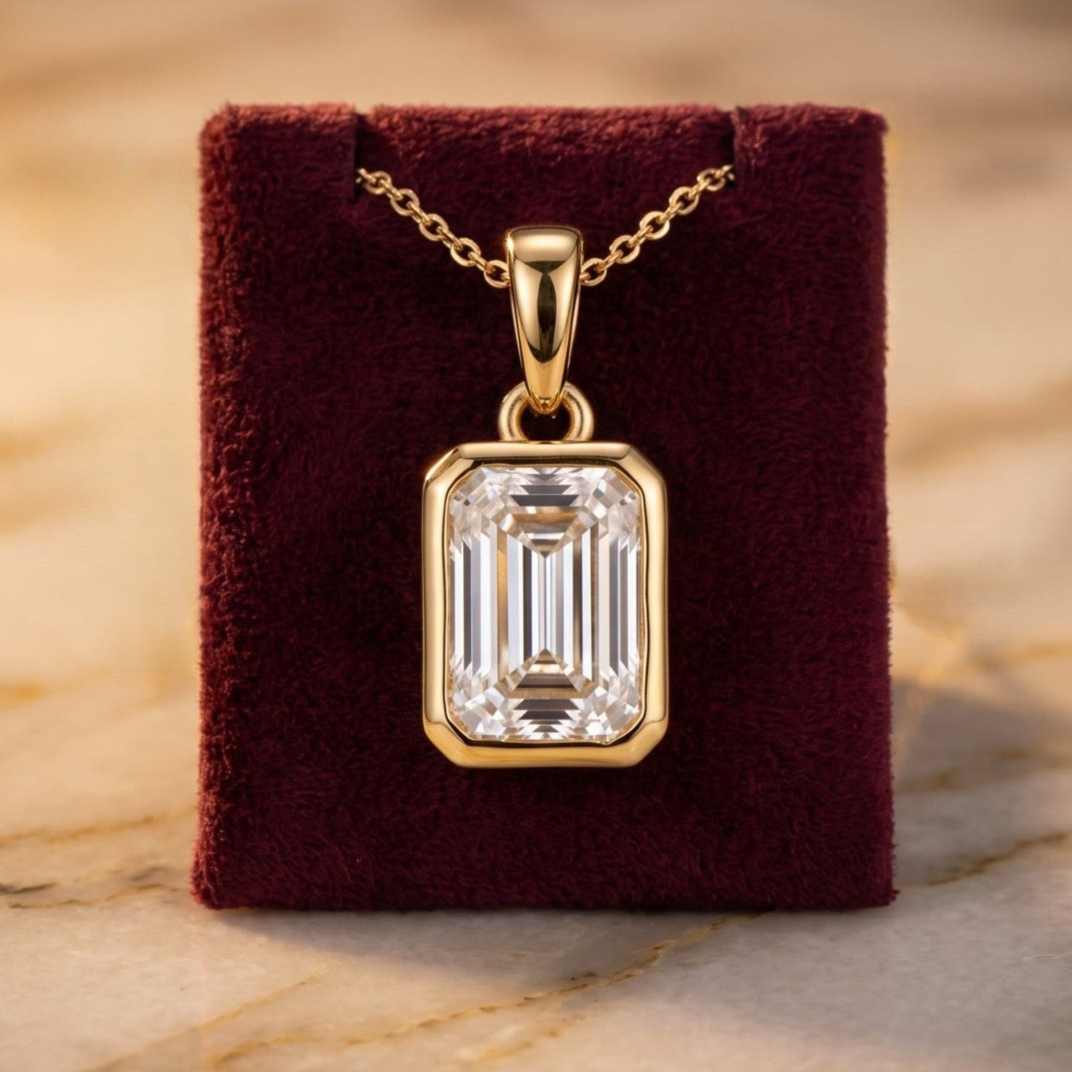 Metropolitan Emerald Solitaire Lab Grown Diamond Pendant
