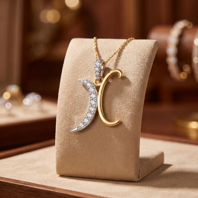 X-Initial Lab Grown Diamond Pendant
