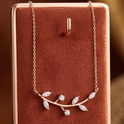 Whispering Leaf Lab Grown Diamond Pendant