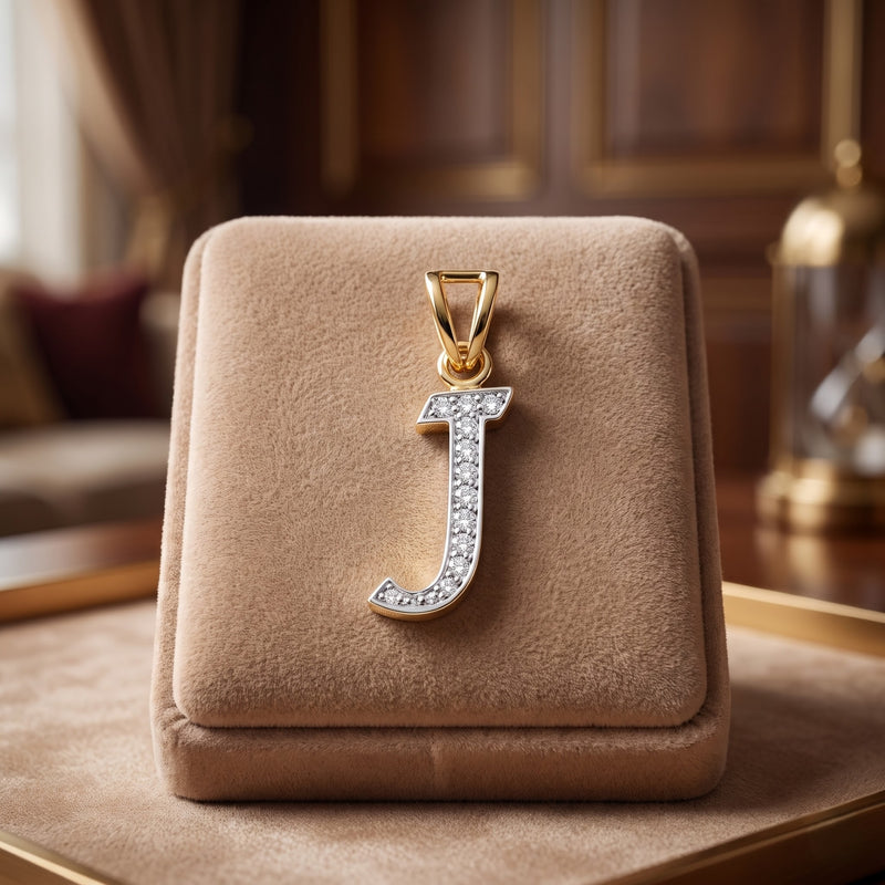 J-Initial Lab Grown Diamond Pendant