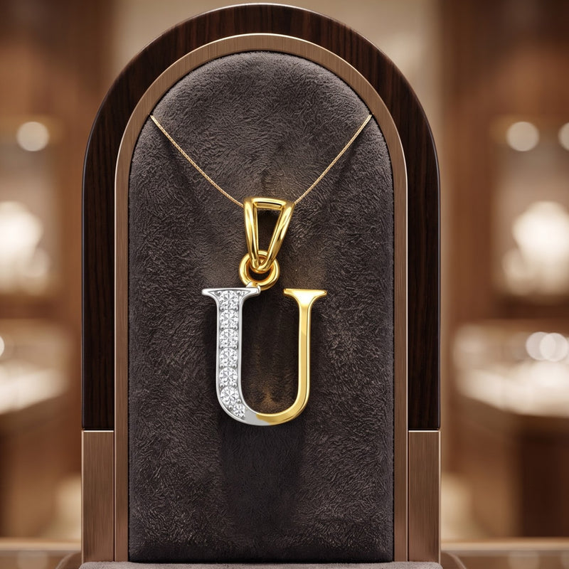 U-Initial Lab Grown Diamond Pendant