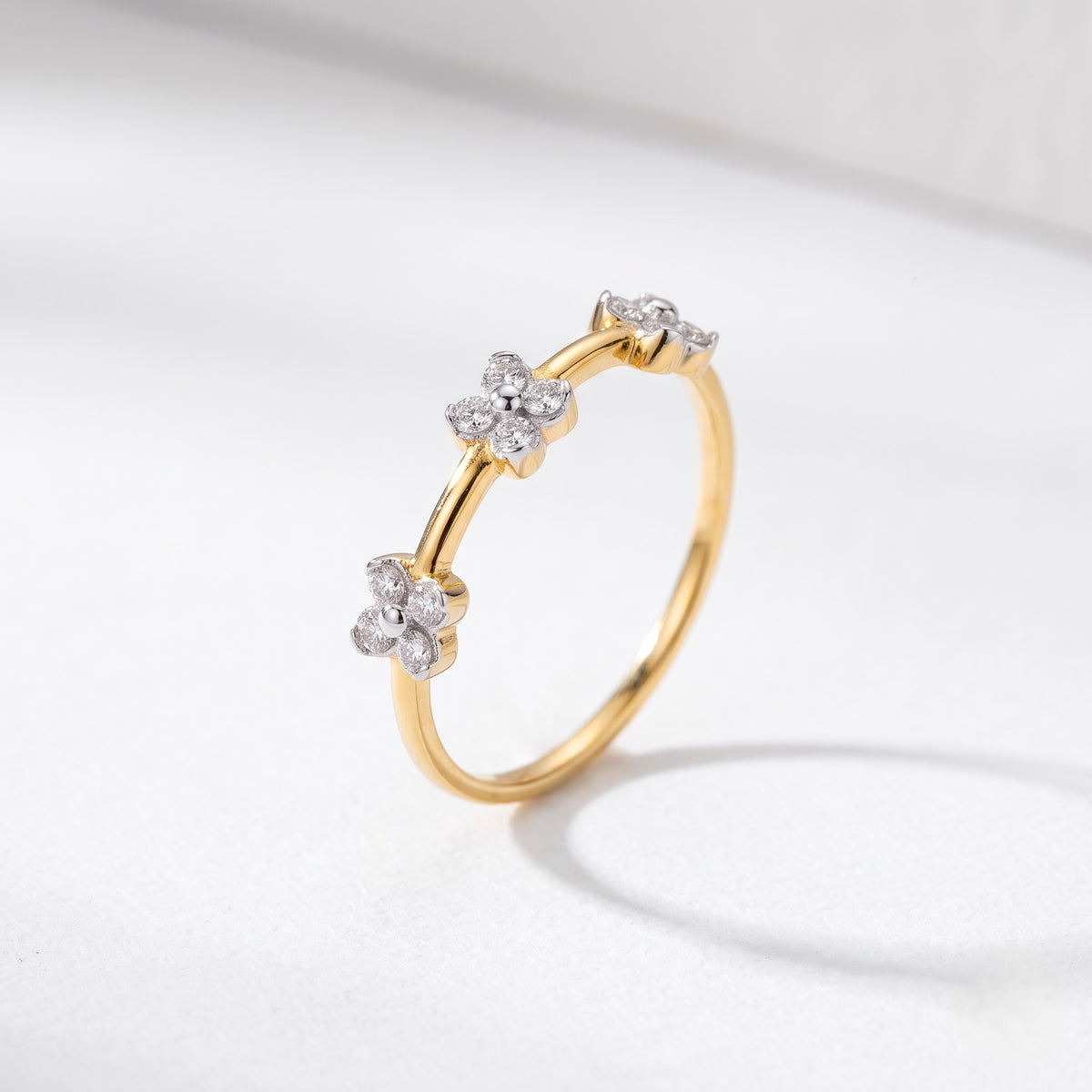 Nivelle Floral Trio Lab Grown Diamond Ring