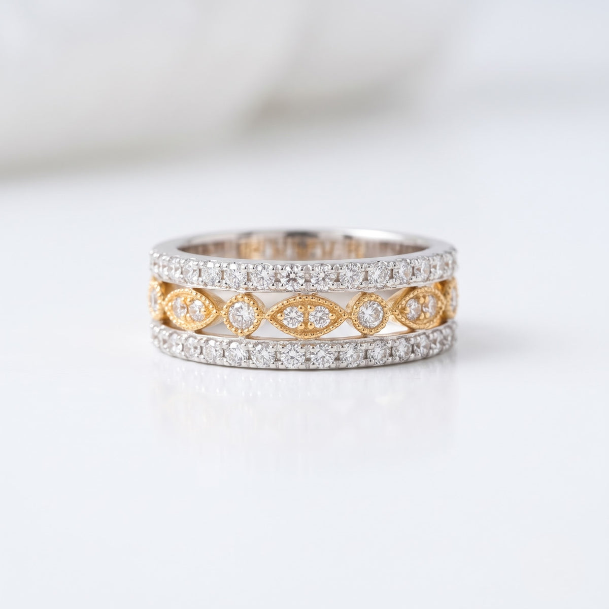 Zarevia Ornate Lab Grown Diamond Ring