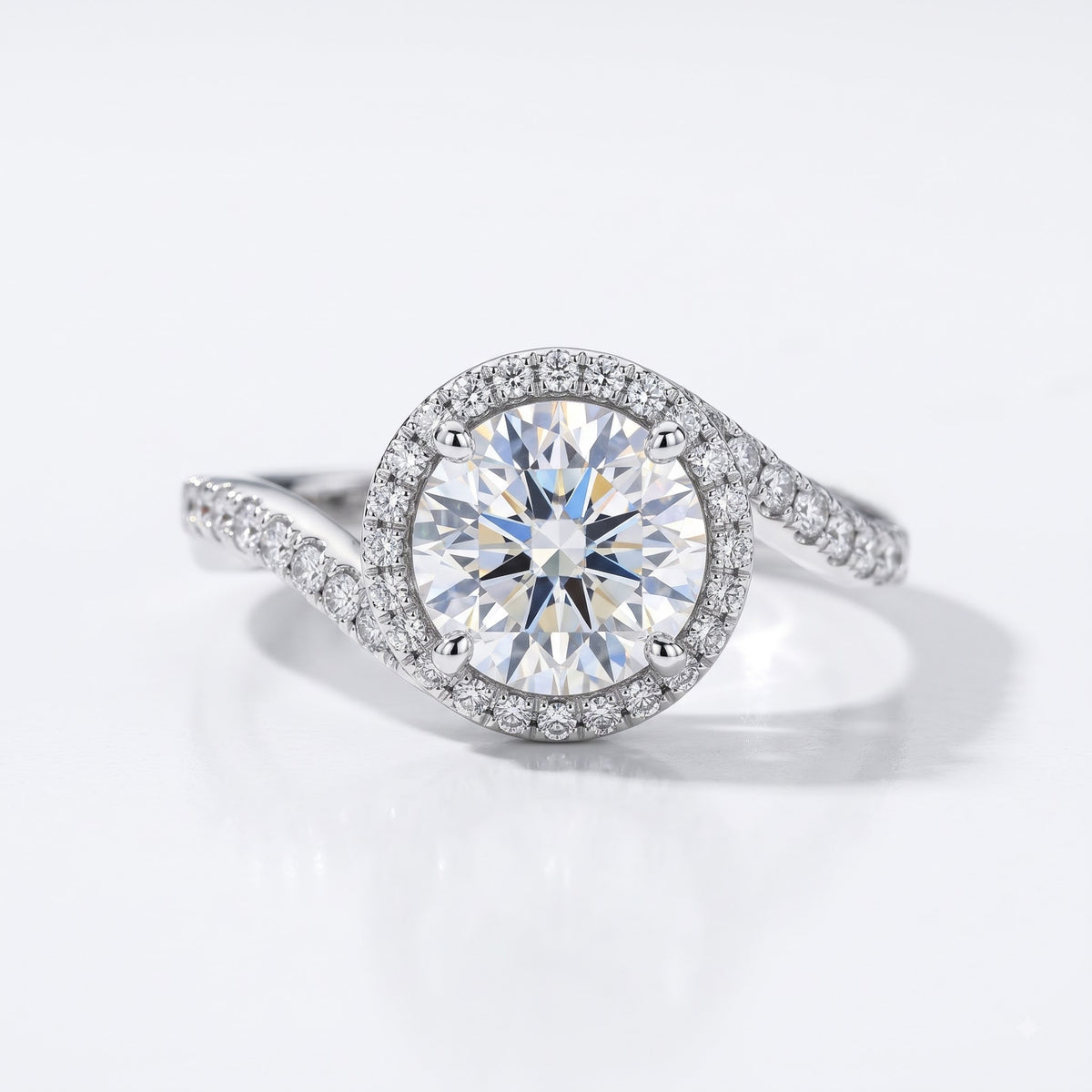 Queen’s Halo Solitaire Lab Grown Diamond Ring