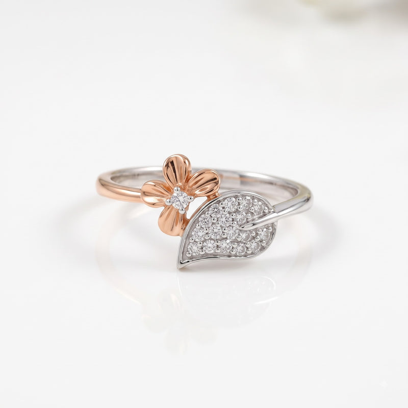Elara Blooming Leaf Lab Grown Diamond Ring