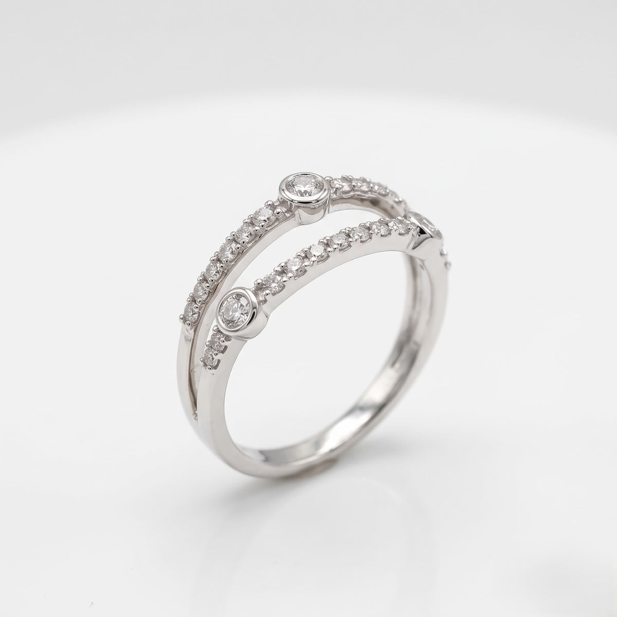 Solenne Twin Spark Lab Grown Diamond Ring