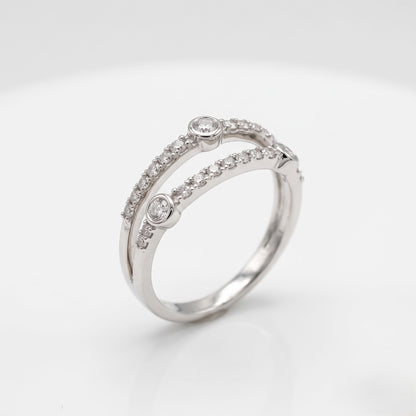 Solenne Twin Spark Lab Grown Diamond Ring