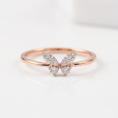 Winged Flutter Bloom Lab Grown Diamond Ring