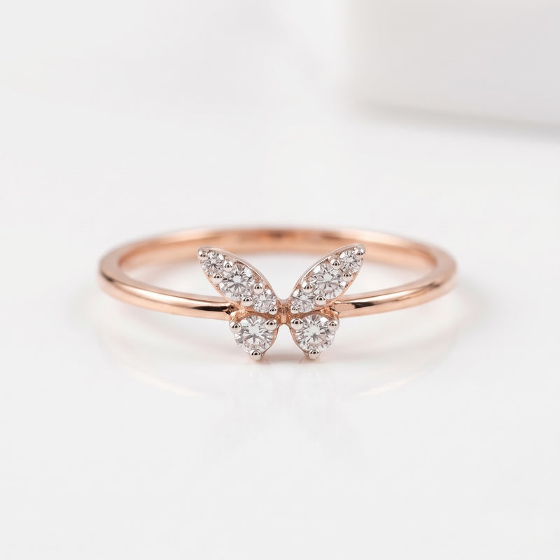 Winged Flutter Bloom Lab Grown Diamond Ring