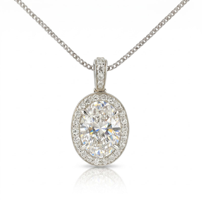 Nimbus Light Solitaire Lab Grown Diamond Pendant