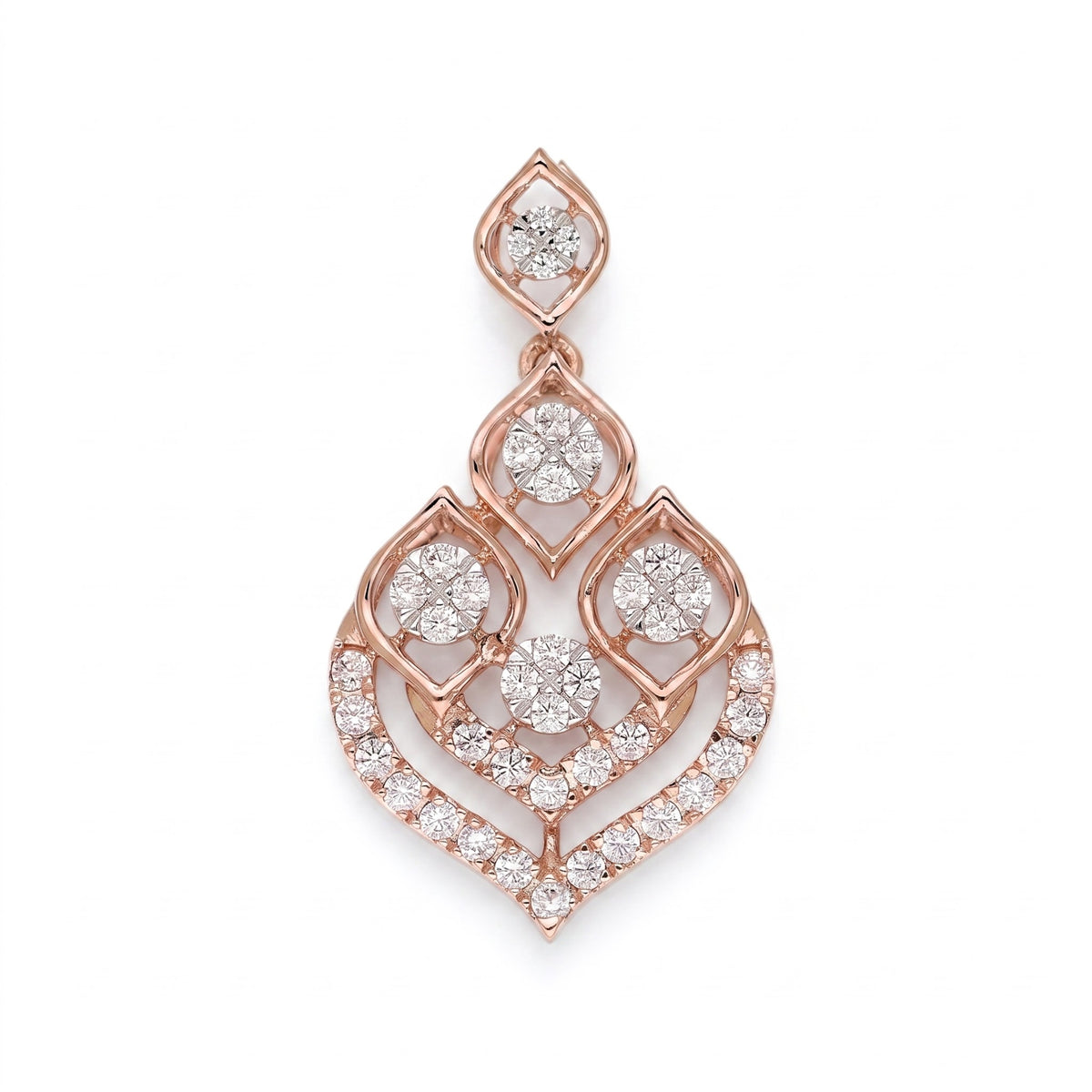 Petal Teardrop Lab Grown Diamond Pendant
