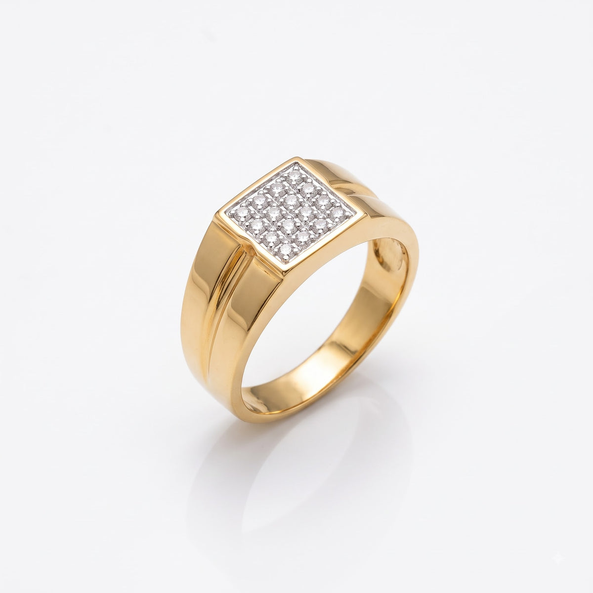 Kaelix Square Crest Lab Grown Diamond Ring