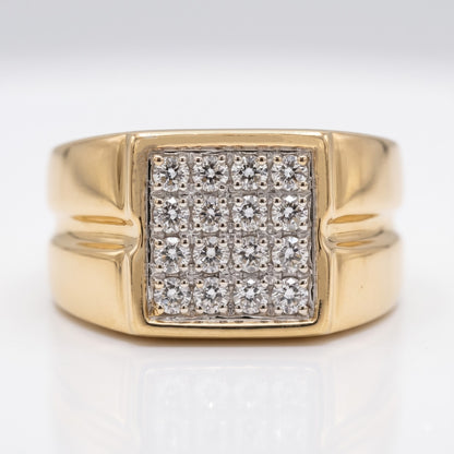 Kaelix Square Crest Lab Grown Diamond Ring