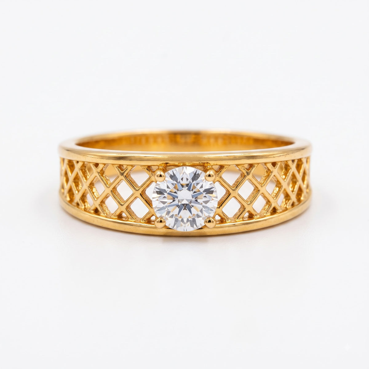 Aurevon Grid Lab Grown Diamond Ring