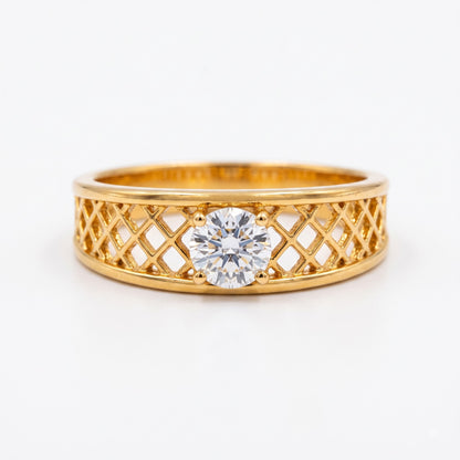 Aurevon Grid Lab Grown Diamond Ring