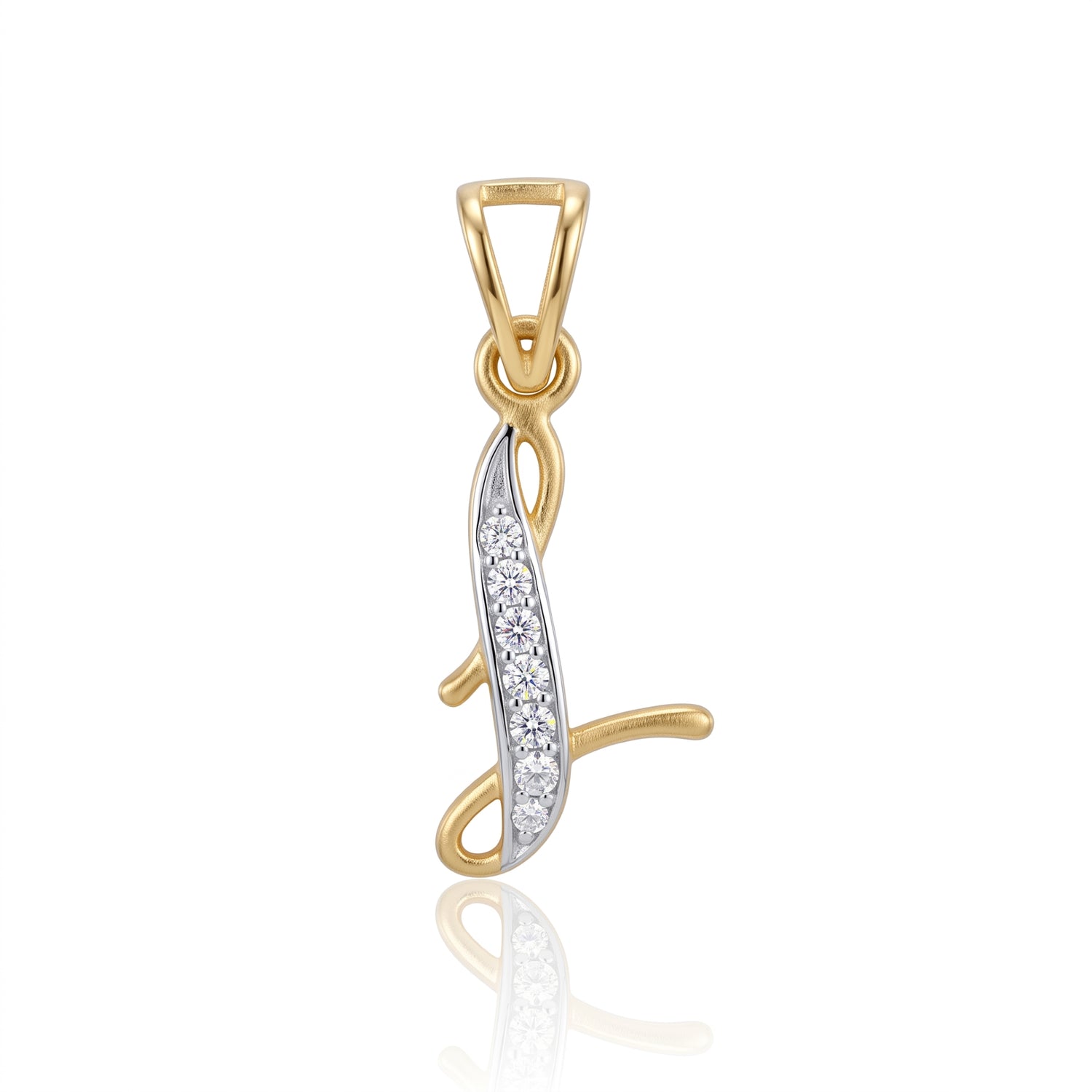 L-Initial Lab Grown Diamond Pendant